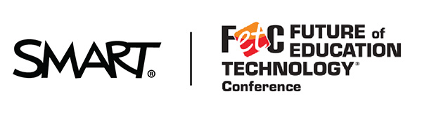 Logos of SMART and Future of Education Technology Conference side by side on a white background.