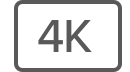 Icon representing 4K Ultra HD resolution feature of SMART Document Camera 650.
