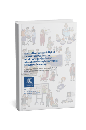 Cover of the 'Neurodiversity and Digital Inclusion' report from the University of Melbourne.
